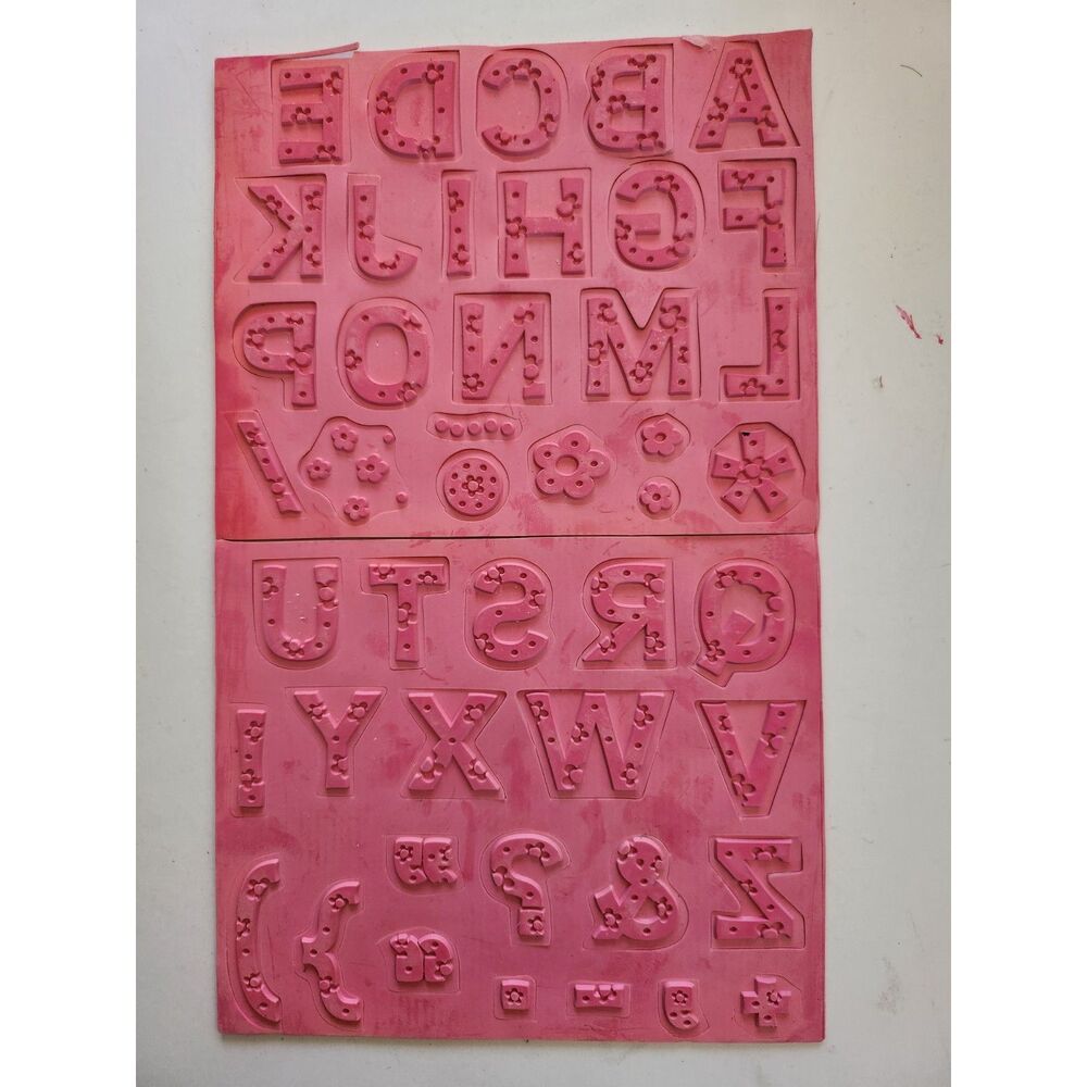 45 Piece Alphabet Stamp Set with Extra Symbols/Designs B6